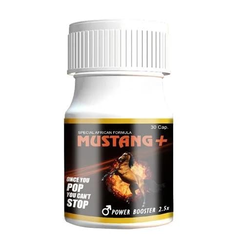Mustang Plus Power Booster Capsules Boost Men Muscle Growth and Energy Ayurvedic 30 Capsules