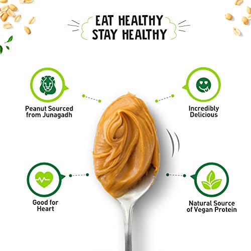 Alpino Natural Peanut Butter Smooth 400 G | Unsweetened | 100% Roasted Peanuts | No Added Sugar, Salt | Gluten-Free | Vegan
