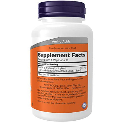 Now Foods, 5-HTP, 100 mg, 120 Vcaps