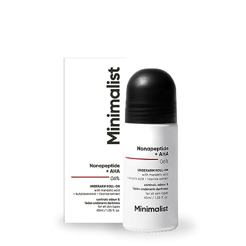 Minimalist Nonapeptide + AHA BHA 06% Underarm Roll On Deodorant | Exfoliating Deo For Women & Men | 40ml