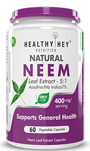 HealthyHey Nutrition Neem Leaf Extract (Indica), 60 Veg. Capsules