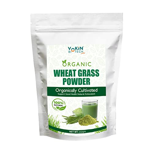 Vokin Biotech Wheatgrass Powder Support for Good Health | Natural Detox | Immunity Booster 250gm