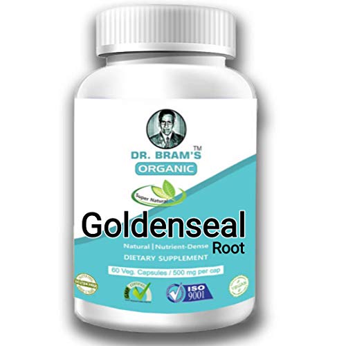 DR.BRAM'S Organic Goldenseal Root Extract Capsules 410 Mg -60 Count