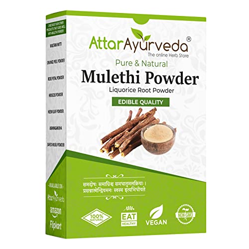 Attar Ayurveda Pure Natural Mulethi Powder For Skin Whitening