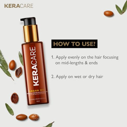 Godrej Professional Keracare Nourish Shine Argan Hair Oil (100ml) | For Glossy Nourished Hair | No Sulphate & Paraben | UV-Protect Formula