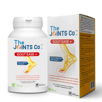 The Joints Co Gout Ease Plus, Advanced Uric Acid Cleanse formula 60 Veg Tab-1 Mth Dose