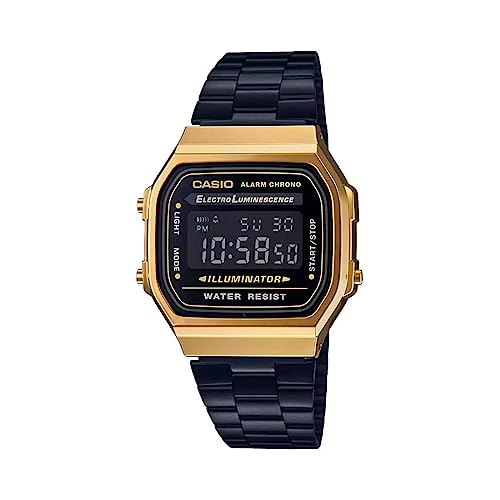 Casio Vintage Digital Black Dial Unisex A168WEGB-1BDF ( D148 )