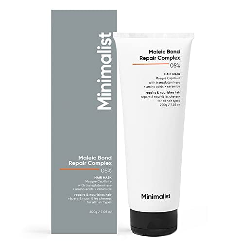 Minimalist Maleic Bond Repair Complex 05% Hair Mask For Dry, Damaged & Dull Hair | For Damaged & Treated Hair | 200 gm