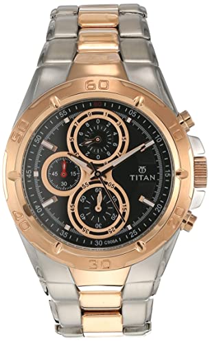 Titan Octane Chronograph Black Dial Men's Watch-NN9308KM02