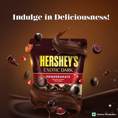 HERSHEY's Exotic Dark Pomegranate Flavor|Dark Cocoa Rich Chocolates 33.3 Grams