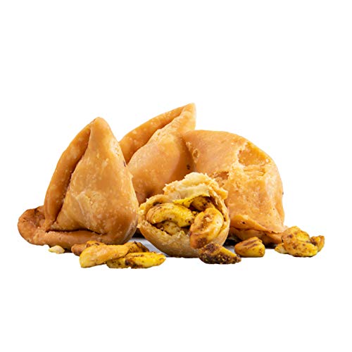 Prakash's Pure & Healthy Kaju Samosa 500 gm | Cashews | Tea Time Snacks | Crispy | Namkeen | Ready to eat | Occassion | Festival | Preservatives Free