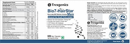 Trexgenics BIO7-Hairstar Men (60 Veg. Capsules) - Pack of 2