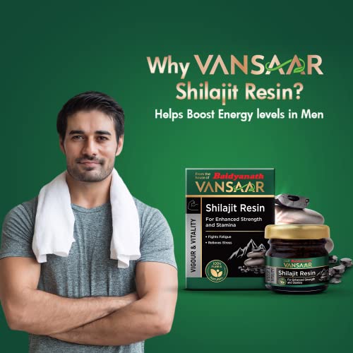 Vansaar Shilajit/Shilajeet Resin | Performance Booster | Original Shilajit | Naturally Boost Strength & Stamina | Suitable for Men & Women - 15g