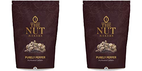 The Nut Makers Purely Pepper Cashews-80gms-pack of Two