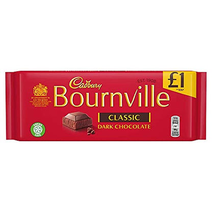 Cadbury Bournville Classic Dark Chocolate, 2 x 100 g