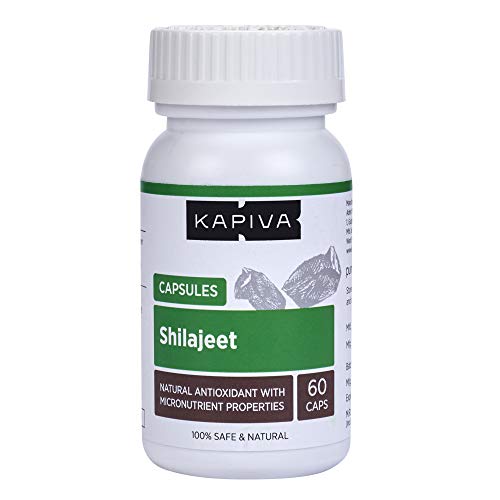 Kapiva 100% Himalayan Shilajit - Helps Provide Vigour and Vitality - 60 Caps