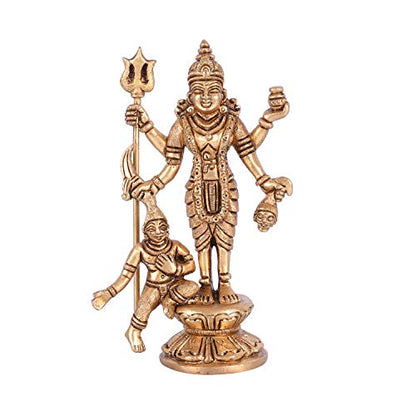 Collectible India Brass Mahalsa Narayan Mhalsa Narayani Goddess Idol Statue murti, Female Avatar of The god Vishnu