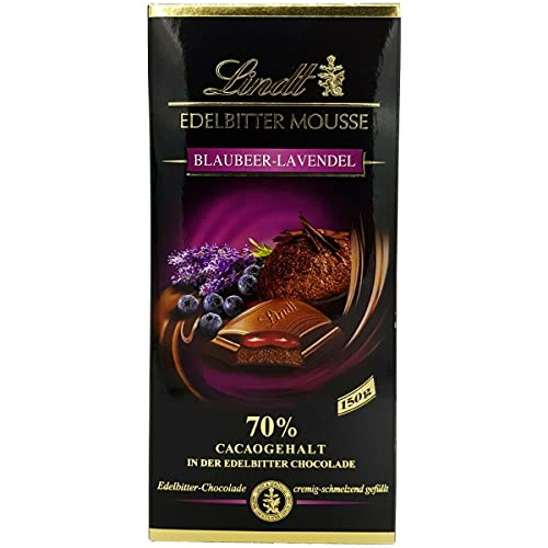 Lindt Edelbitter Mousse Blaubeer-Lavendel Pouch, 150 g