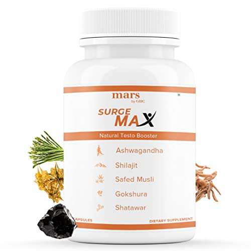 mars by GHC Surge Max | Contains Shilajit, Ashwagandha, Gokshura, Safed Musli Capsules (Pack Of 1)