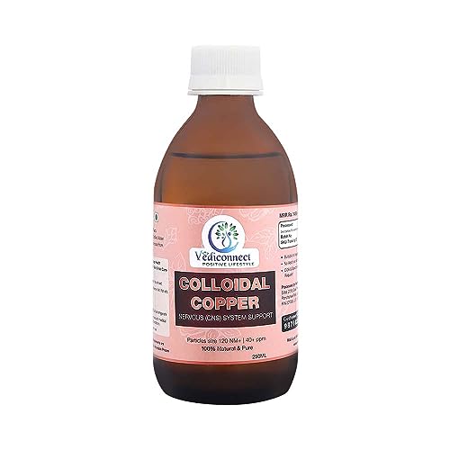 Colloidal Copper | 100% Transparent | Historical use of Copper for Health | Human Safe Particle Size | CNS & Spine Health | 250 mL