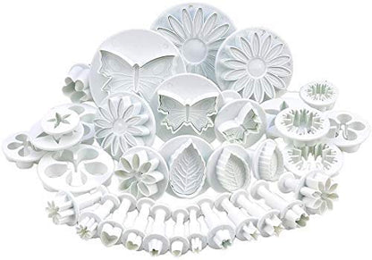 Zollyss Flower Fondant Cake Sugarcraft Decorating Kit Combos (Cookie Cutter) Set of 33