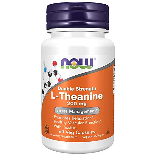 Now Foods L-Theanine Vegetarian Capsules 200Mg - 60 Capsules