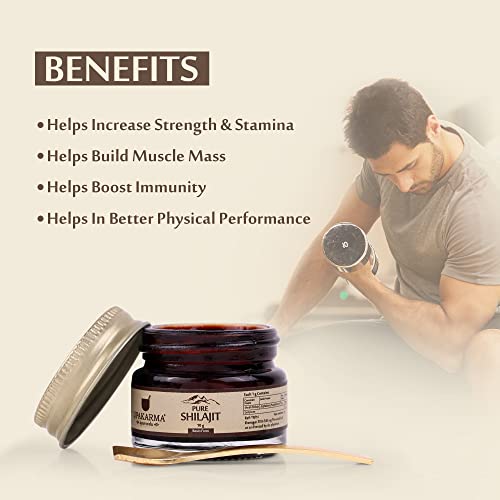 UPAKARMA Ayurveda 100% Ayurvedic, Original and Pure Shilajit/Shilajeet Resin - 10g