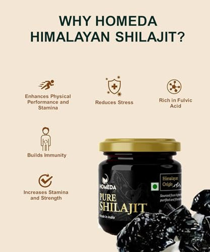 Homeda Pure Himalayan Shilajit Origina Ayurvedic - 20g