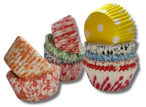 APOLLINE INDIA Paper Muffin Cupcake Liners - Pack Of 100, Multicolour