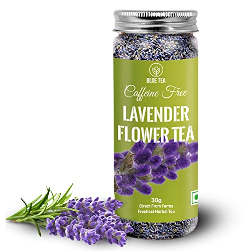BLUE TEA - Pure Organic Lavender Flower Tea 30g- 30 Cups | Sun Dried Flowers| Used in Iced Tea, Flavored Syrups, Cocktails