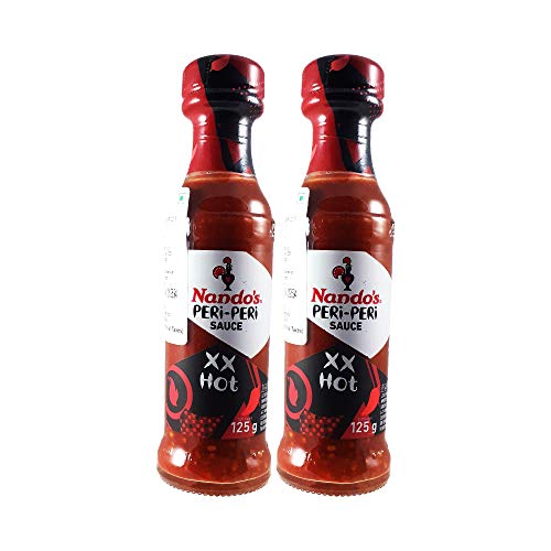 Nando's Peri Peri Chilli Sauce - XX Hot, 125g, Pack of 2, Product of The Netherlands