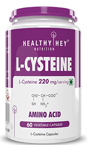 HealthyHey Nutrition L-Cysteine Capsules - 60 Vegetable Capsules