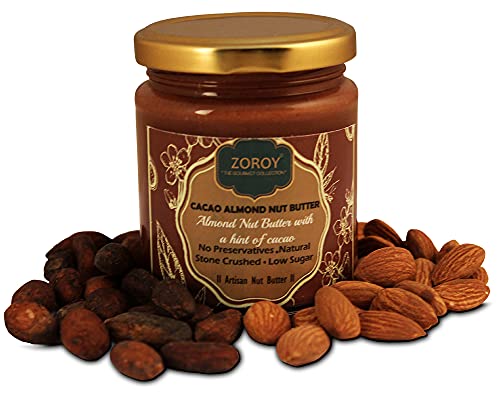 ZOROY THE FINESSE Natural creamy Chocolate Almond butter | Organic sugar | organic cacao bean | Vegan | Gluten Free | No preservatives | 200 grams