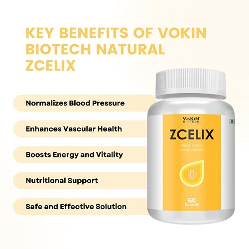 Vokin Biotech Natural Zcelix with Coenzyme Q10, Arjuna Extract & Moringa Extract,Pack Of 60 Capsules