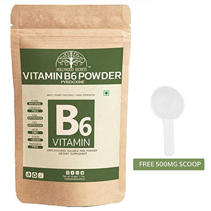 Hollywood Secrets Vitamin B6 Pyridoxine Powder 50gm