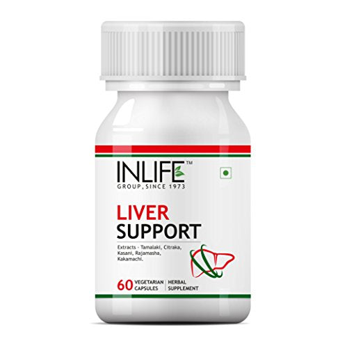 Inlife Liver Care/Cleanse Support Active Formula & Detoxifier, Ayurvedic Herbs 500 mg - 60 Vegetarian Capsules