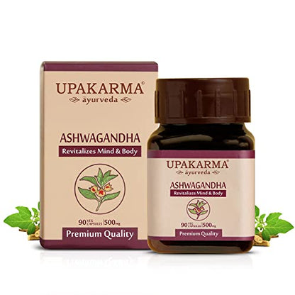 UPAKARMA Combo Pack of 90 Ashwagandha Extract Capsules, 90 Shilajit Extract Capsules and 15g Shilajit/Shilajeet Resin Pack