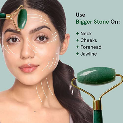 Bodywise Jade Roller for Women | 100% Natural Jade Face Roller & Massage Tool