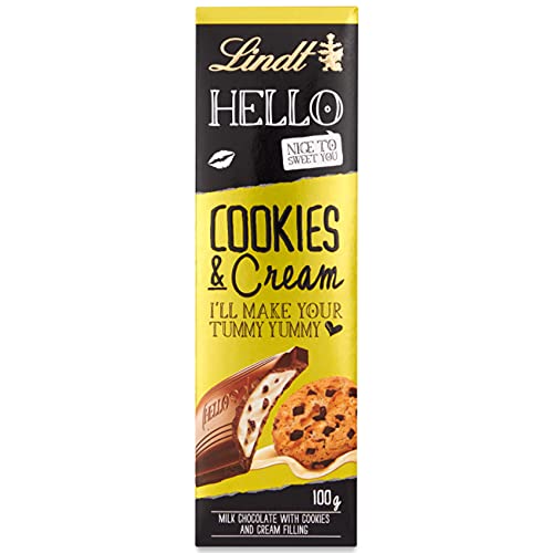 Lindt Cookies and Cream Milk Chocolate Bar, 100 g, 2 Pack