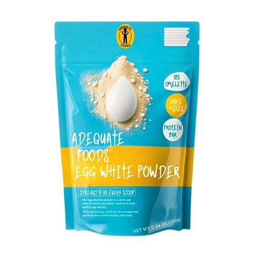 Adequate Foods Egg White Powder 500 gm (Pack of 1) | 2 min breakfast | 125 Omelets