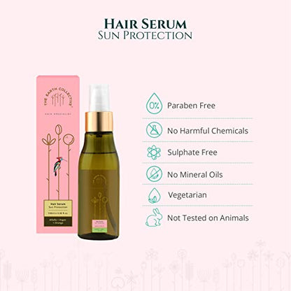 THE EARTH COLLECTIVE Sun Protection Hair Serum- Protection against Harmful UV Rays, SPF for Hair - No Harmful Chemicals, 100 Ml