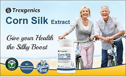Trexgenics CORN SILK extract 600 mg 10:1 for Kidney care, Skin, Weight Management VEGAN & GLUTEN FREE (60 Veg. Capsules)