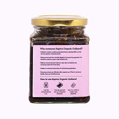 Kapiva Organic Gulkand 300gms (Rose Petal Jam) | 100% Natural | Sun-Cooked Damask Roses