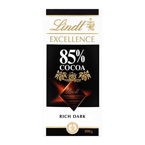 Lindt Excellence 85% Cocoa Dark Chocolate, 2 X 100 G