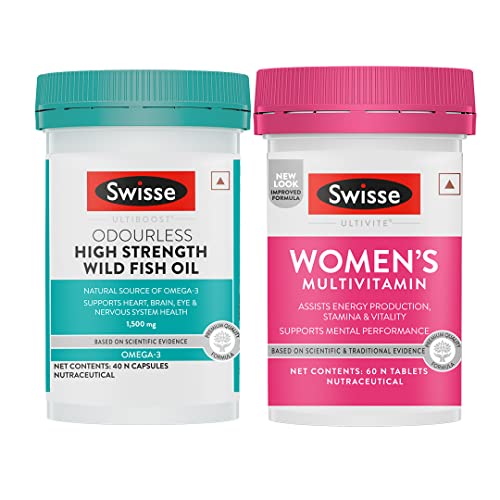 Swisse Womens Health Combo- Womens Multiviamin 30 Tablets + Fish Oil 40 Tablets