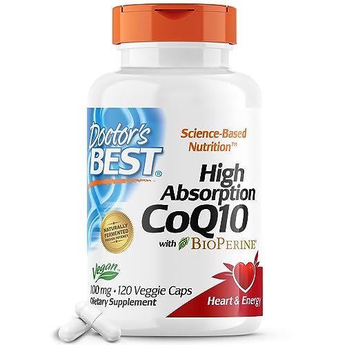 Doctor's Best High Absorption CoQ10 with Bioperine, 100 mg (120 Veggie Caps)