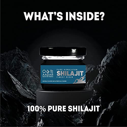 AADAR Ayurveda Pure & Natural Himalayan Shilajit Resin | Helps Boost Immunity, Energy & Metabolism, 15gm
