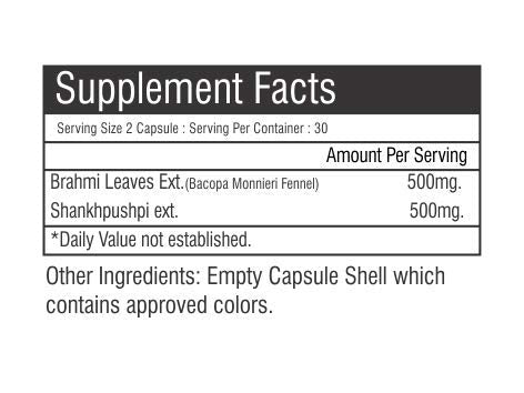 Alum Brahmi with Shankhpushpi Brain Supplement Capsule 60 Veg Capsule