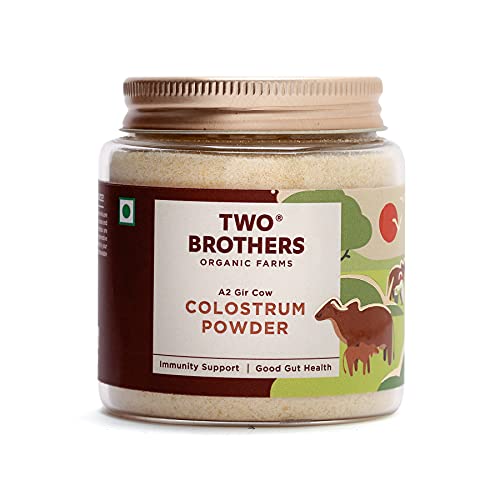 Two Brothers Organic Farms - Colostrum Powder (100g) | Desi Gir Cow Colostrum | A2 Cows Colostrum Milk