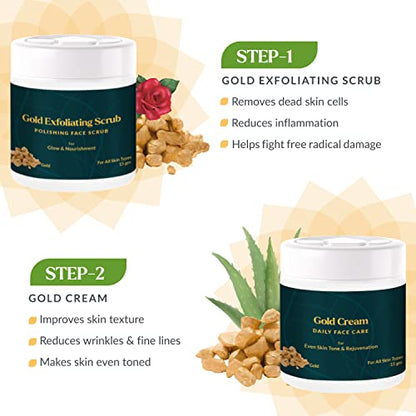 Kulsum's Kaya Kalp Herbals Gold Facial Kit, for Even Tone & Glowing Skin, All Skin Types, 15 g